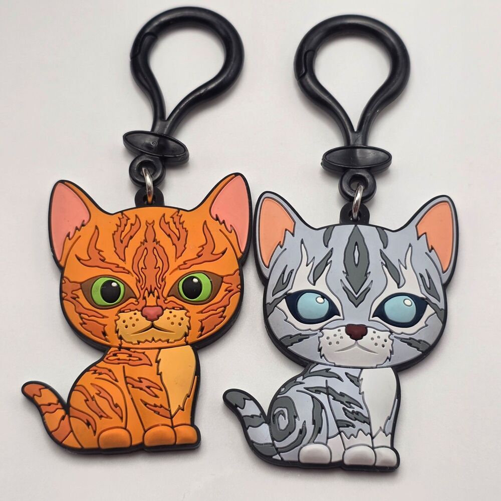 Warrior Cats Keychains Jay feather and Firestar